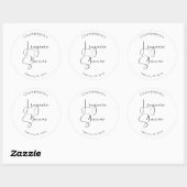 Sticker Rond Lingerie moderne Script Douche (Feuille)