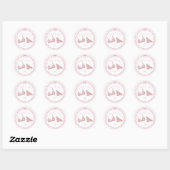 Sticker Rond Lingerie Rose Douche Mariage Entre Filles Envelopp (Feuille)