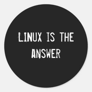 Sticker Rond LINUX est la réponse