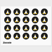 Sticker Rond Linux Gris petit (Feuille)