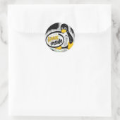 Sticker Rond LINUX INSIDE Tux Linux Penguin Logo (Sac)