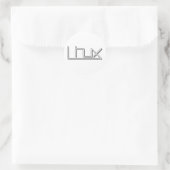 Sticker Rond Linux (lisse) (Sac)