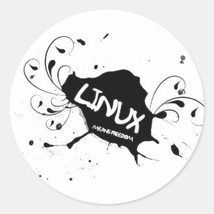 Sticker Rond Linux signifie liberté