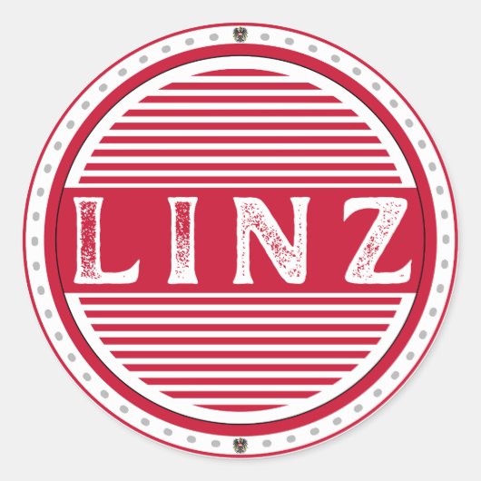 Sticker Rond Linz City Pride Emblem – Austrian Identity (Devant)