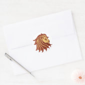 Sticker Rond Lion (Enveloppe)