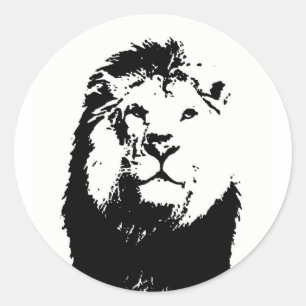 Sticker Rond Lion