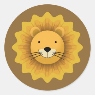 Sticker Rond Lion