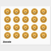 Sticker Rond Lion (Feuille)