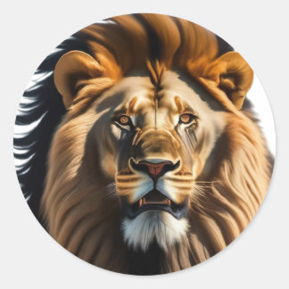 Sticker Rond Lion