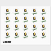 Sticker Rond Lion africain (Feuille)