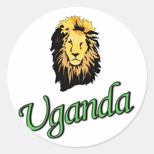 Sticker Rond Lion africain (Devant)