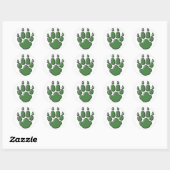 Sticker Rond lion animal paw print (Feuille)