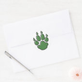 Sticker Rond lion animal paw print (Enveloppe)