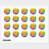Sticker Rond Lion arc-en-ciel (Feuille)