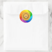 Sticker Rond Lion arc-en-ciel (Sac)