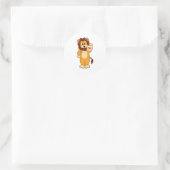 Sticker Rond Lion avec Mane (Sac)