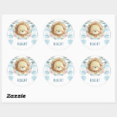 Sticker Rond Lion Birthday Personnalisé (Feuille)