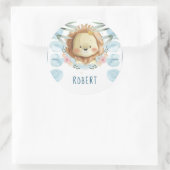 Sticker Rond Lion Birthday Personnalisé (Sac)