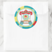 Sticker Rond Lion bleu cirque (Sac)