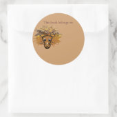 Sticker Rond Lion caricature (Sac)