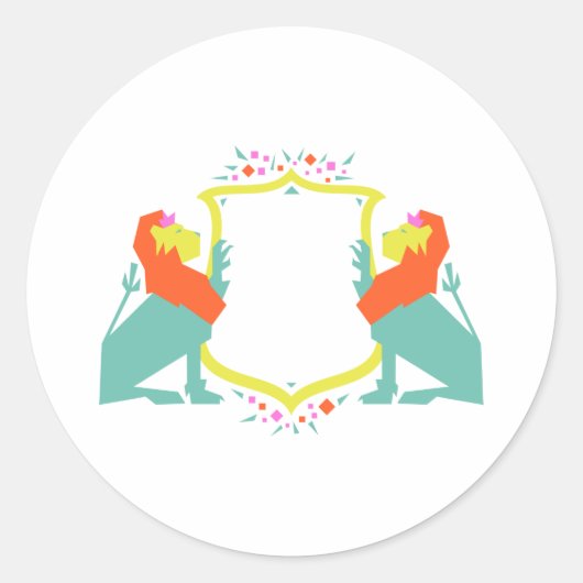 Sticker Rond Lion Crest (Devant)