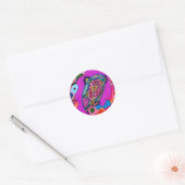 Sticker Rond "Lion de cirque" Abstrait (Enveloppe)