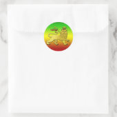 Sticker Rond Lion De Juda - Rasta Reggae Lion (Sac)