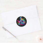 Sticker Rond Lion de mer coloré (Enveloppe)