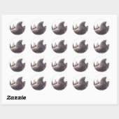 Sticker Rond Lion de mer de Steller (Feuille)
