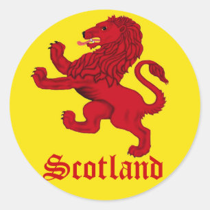 Sticker Rond Lion d'Écosse Rampant