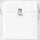 Sticker Rond Lion d'hiver (Sac)