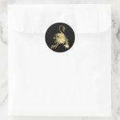 Sticker Rond Lion d'or Leo (Sac)