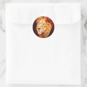 Sticker Rond Lion élémentaire (Sac)