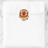 Sticker Rond lion embrassant (Sac)