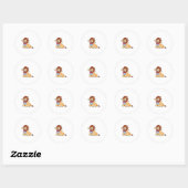 Sticker Rond Lion en Gentleman avec Cravate.PNG (Feuille)