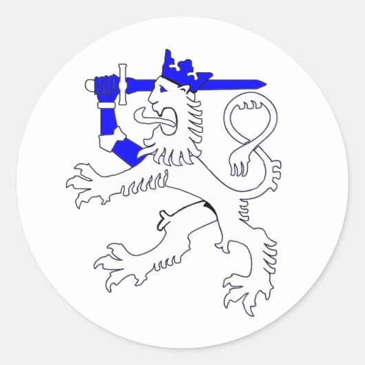 Sticker Rond Lion finlandais Emblem (Devant)