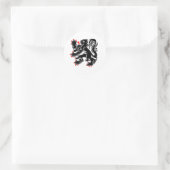 Sticker Rond Lion flamand. (Sac)