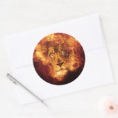 Sticker Rond Lion flamand de Juda (Enveloppe)