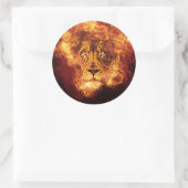 Sticker Rond Lion flamand de Juda (Sac)