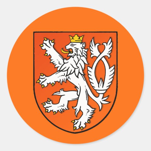 Sticker Rond Lion hollandais Pays-Bas Shield (Devant)