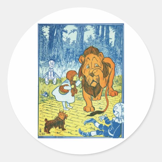 Sticker Rond Lion lâche (Devant)