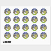 Sticker Rond Lion Lamb and Dove (Feuille)