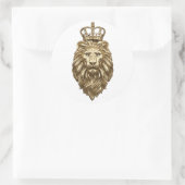 Sticker Rond Lion majestueux (Sac)