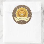 Sticker Rond Lion Merci (Sac)