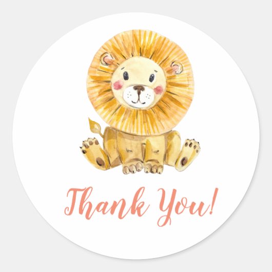 Sticker Rond Lion Merci (Devant)