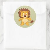 Sticker Rond Lion mignon (Sac)