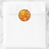 Sticker Rond Lion Motif (Sac)