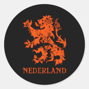 Sticker Rond Lion néerlandais Pays-Bas Nederland