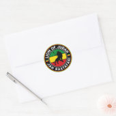 Sticker Rond Lion of Judah Jah Rasta Reggae Roots (Enveloppe)