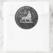 Sticker Rond Lion of Judah Jah Rastafari Rasta Roots (Sac)